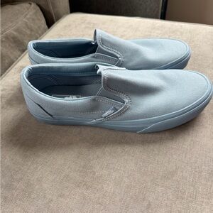 Vans Men's Light Blue Slip-On Loafers